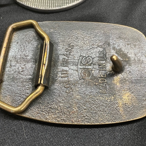Assorted Lot of 6 of Vintage Belt Buckles Brass Silver Novelty - Picture 10 of 13
